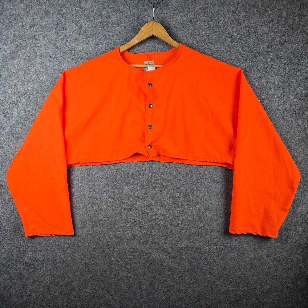 Vintage Filson Style 5 Hunting Cape Mens 46 Orange Blaze Safety Acrylic USA
